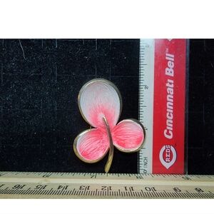 Vintage Pink Floral Alan J. Brooch Pin Used Ready2Wear